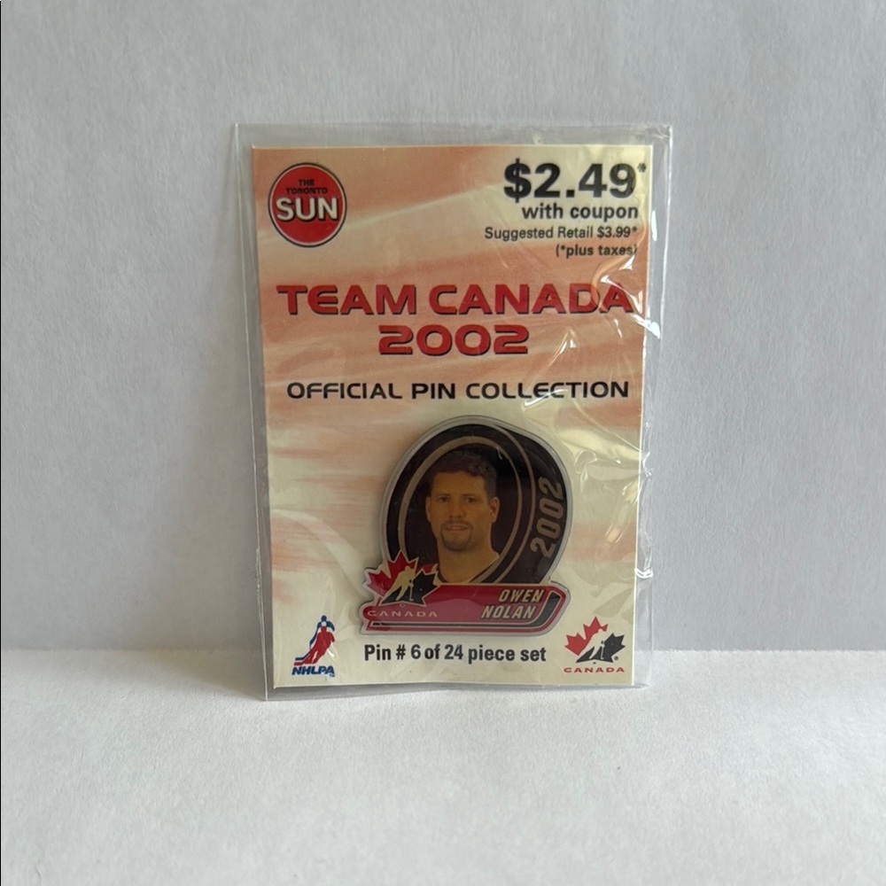 Owen Nolan 2002 Team Canada Official Collectors Pin / Pin #6